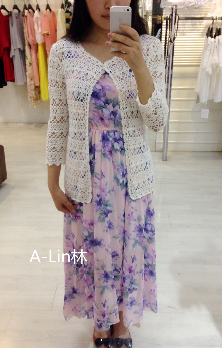 【A-Lin】玉蘭--仙范珍珠麻九分袖開衫201512 - A-Lin林 - A-Lin的手工博客