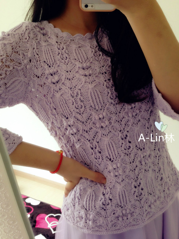 【A-Lin林】鶯歌--優(yōu)美志田花樣7分袖201519 - A-Lin林 - A-Lin的手工博客