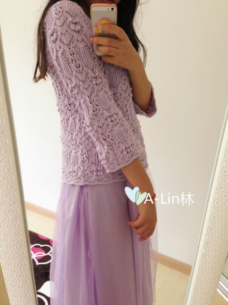【A-Lin林】鶯歌--優(yōu)美志田花樣7分袖201519 - A-Lin林 - A-Lin的手工博客