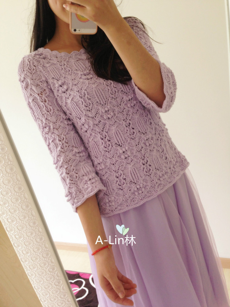 【A-Lin林】鶯歌--優(yōu)美志田花樣7分袖201519 - A-Lin林 - A-Lin的手工博客