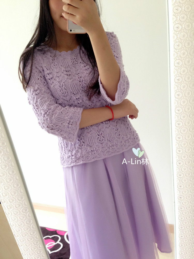 【A-Lin林】鶯歌--優(yōu)美志田花樣7分袖201519 - A-Lin林 - A-Lin的手工博客
