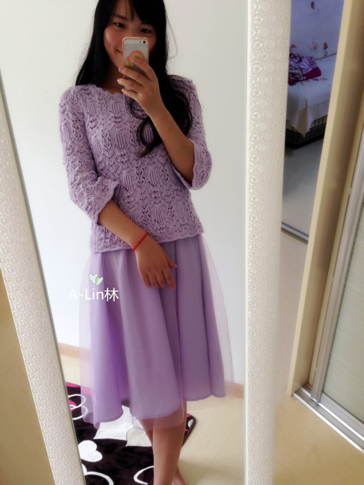 【A-Lin林】鶯歌--優(yōu)美志田花樣7分袖201519 - A-Lin林 - A-Lin的手工博客