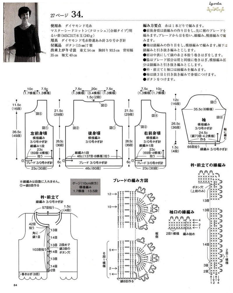 【A-Lin林】扶風--秋日百搭花邊長袖開衫1618 - A-Lin林 - A-Lin的手工博客