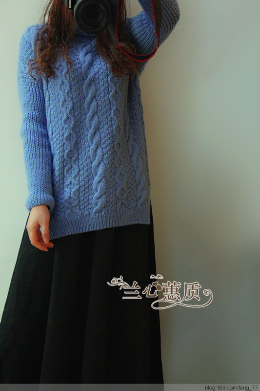 醉藍系列之~迷霧~~麻花高領毛衣（蘭心蕙質2015） - 蘭心蕙質 - 蘭心蕙質藍云海