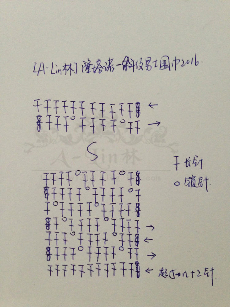 【A-Lin林】隆塔諾--簡單大氣斜紋男士鉤針圍巾2016 - A-Lin林 - A-Lin的手工博客