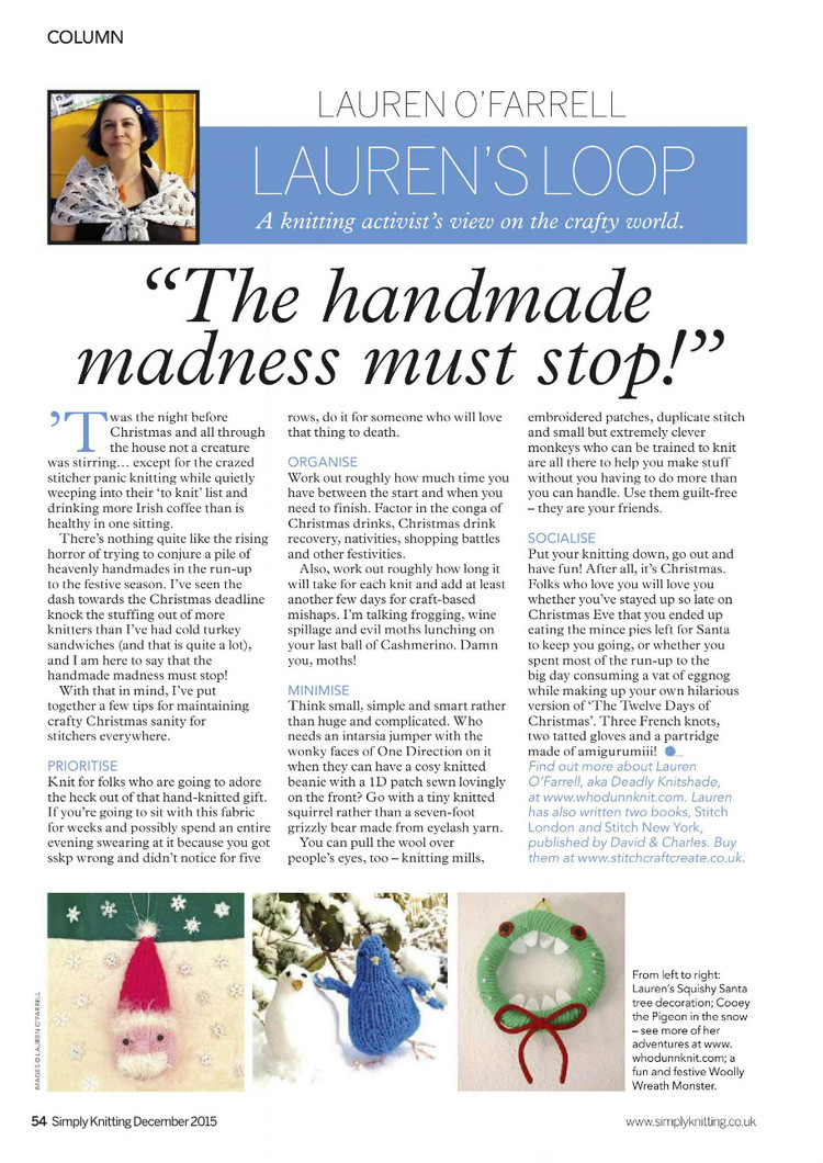 Simply Knitting Issue 12 2015 - 輕描淡寫 - 輕描淡寫