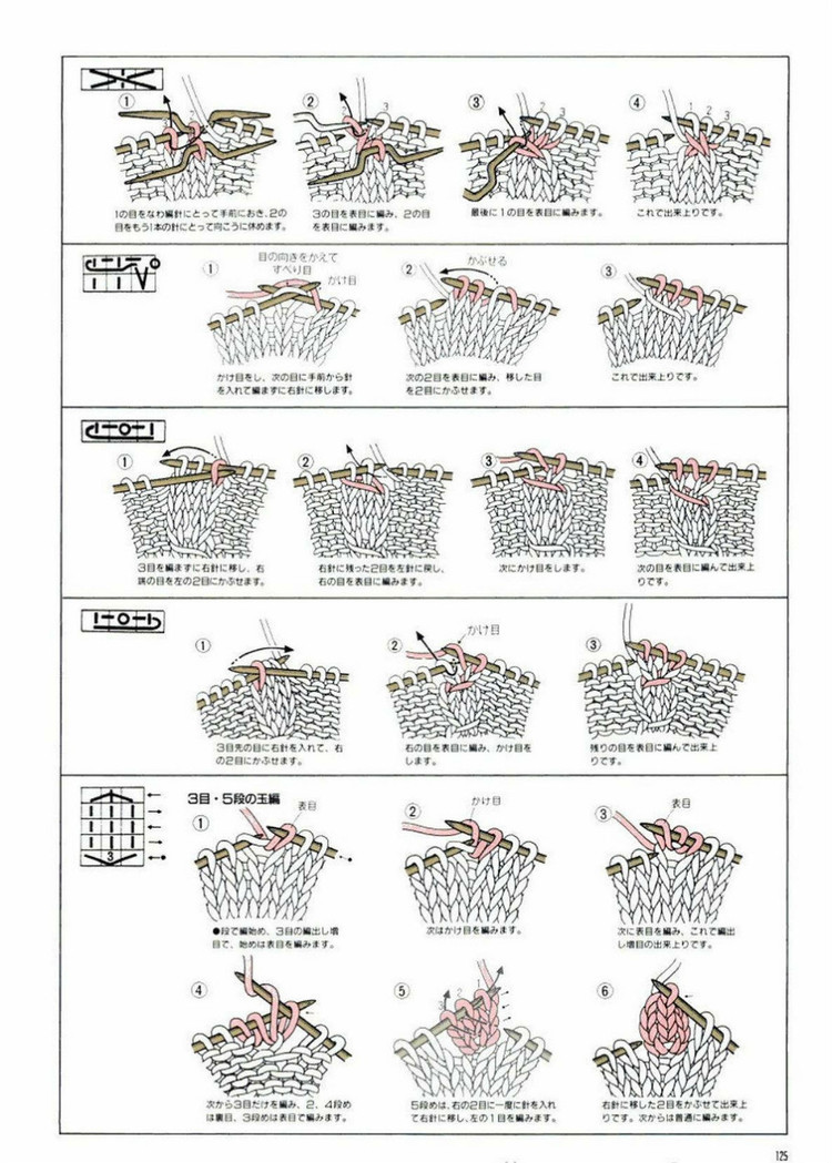 300 Knitting patterns book (鏤空花樣）三 - 非編魚 - 非編魚的博客
