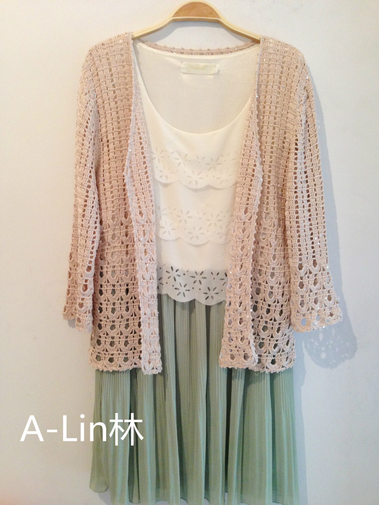 【A-Lin林】翎--拼接實(shí)用中袖開衫201514 - A-Lin林 - A-Lin的手工博客