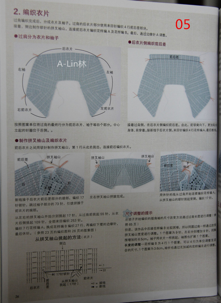 【A-Lin林】翎--拼接實(shí)用中袖開衫201514 - A-Lin林 - A-Lin的手工博客