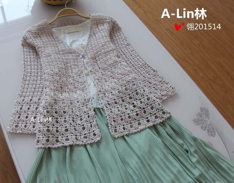 【A-Lin林】翎--拼接實(shí)用中袖開衫201514 - A-Lin林 - A-Lin的手工博客