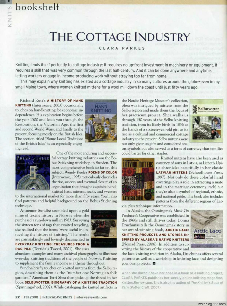Interweave Knits fall 2008 - 編織幸福 - 編織幸福的博客