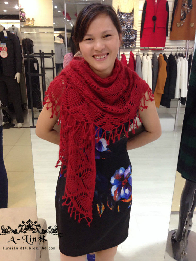 【A-Lin林】紅妝--經典菠蘿花披肩201520 - A-Lin林 - A-Lin的手工博客